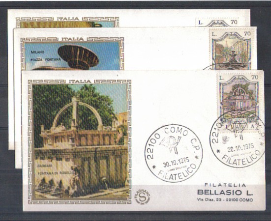 1975 - LOTTO/6635Z - REPUBBLICA - FONTANE 3° SERIE - FDC