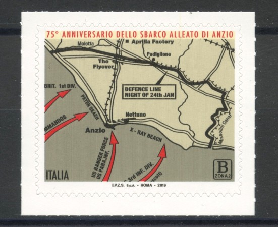 2019 - REPUBBLICA - SBARCO AD ANZIO - NUOVO - LOTTO/37108