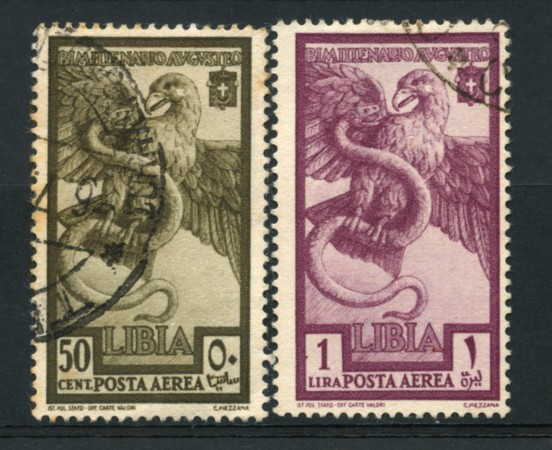 1938 - LOTTO/16539 - LIBIA - P/AEREA  AUGUSTO 2v. - USATI