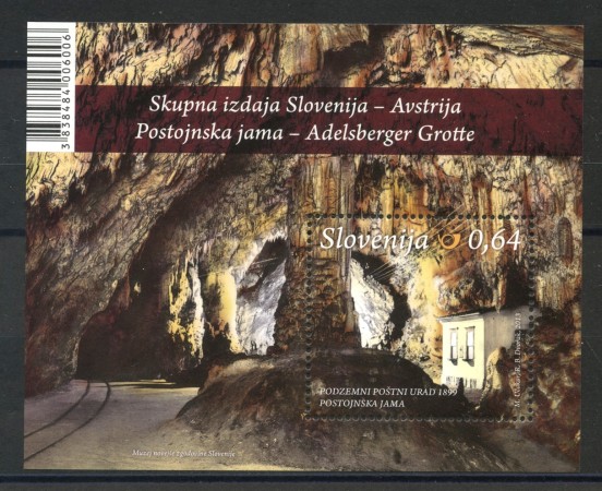 2013 - SLOVENIA - GROTTE DI POSTUMIA  FOGLIETTO - NUOVO - LOTTO/34541