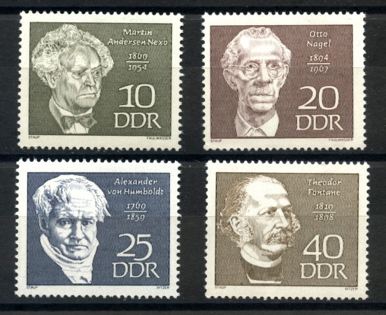 1969 - GERMANIA DDR - PERSONALITA' 4v. - NUOVI - LOTTO/36300