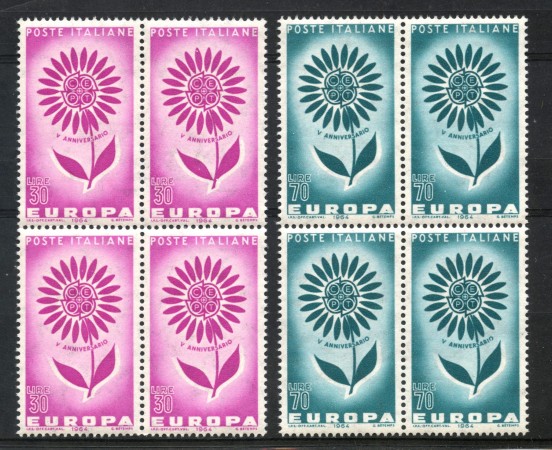 1964 - LOTTO/6428Q - REPUBBLICA - EUROPA 2v. - QUARTINE - NUOVI