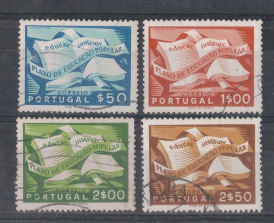 1954 - LOTTO/9752U - PORTOGALLO - EDUCAZIONE 4v. USATI
