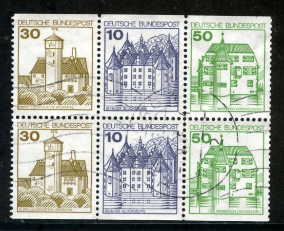 1977/80 - GERMANIA FEDERALE - 30+10+50p. x 2 DA LIBRETTO - USATI - LOTTO/29876