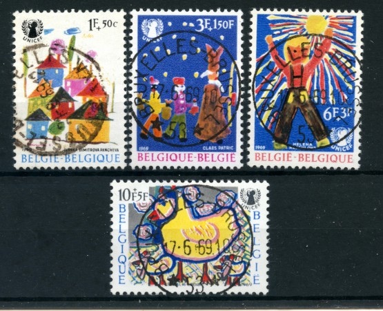 1969 - BELGIO - LOTTO/24449 - U.N.I.C.E.F. 4v. - USATI