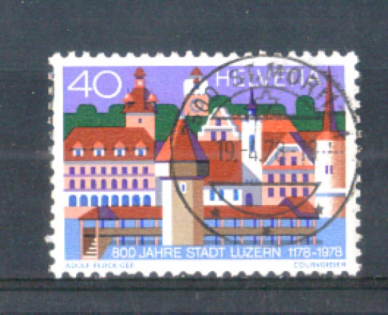 1978 - LOTTO/SVI1047U - SVIZZERA - 40c. LUCERNA - USATO