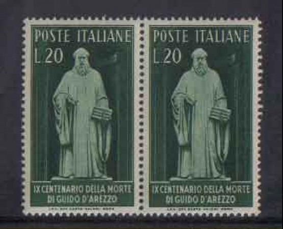 1950 - LOTTO/6105A - REPUBBLICA - 20 LIRE GUIDO D'AREZZO