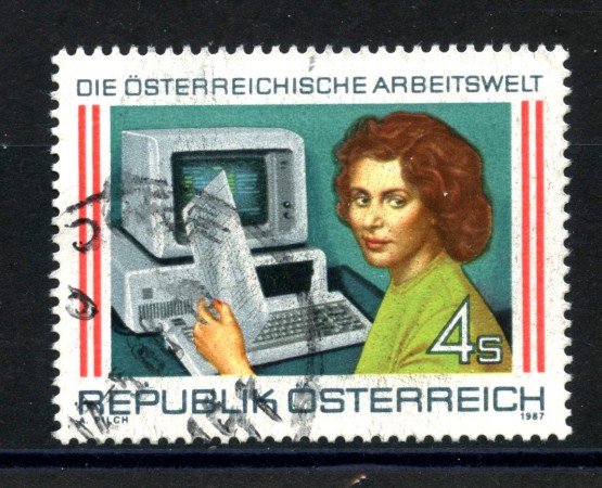 1987 - AUSTRIA - MONDO DEL LAVORO - USATO - LOTTO/39548