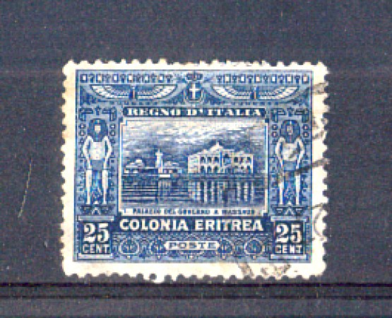 1910 - LOTTO/ERIT37U - ERITREA - 25c. AZZURRO - USATO