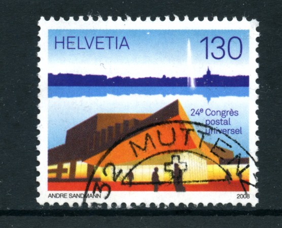2008 - LOTTO/22879 - SVIZZERA - 130c. CONGRESSO UPU - USATO