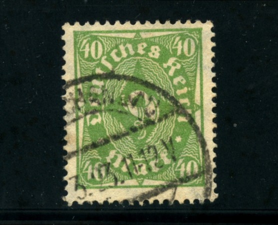 1922 - LOTTO/17822 - GERMANIA REICH - 40m. VERDE GIALLO - USATO