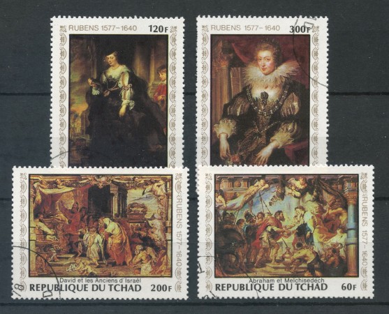 1978 - TCHAD - P.P.RUBENS 4v. - USATI - LOTTO/29991