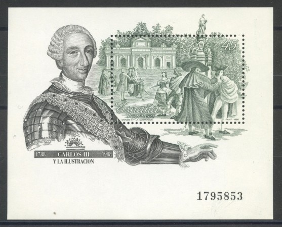 1988 - SPAGNA - CARLO III° - FOGLIETTO NUOVO - LOTTO/35757