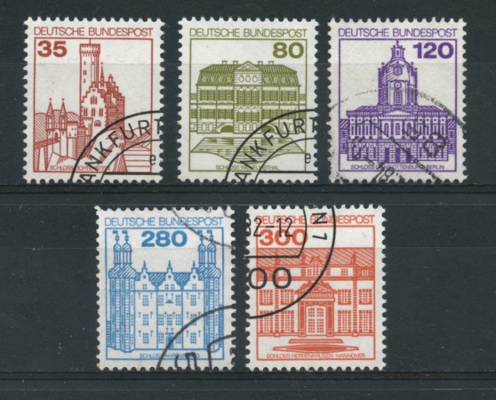 1982 - LOTTO/19010U - GERMANIA - CASTELLI E FORTEZZE 5v. USATI