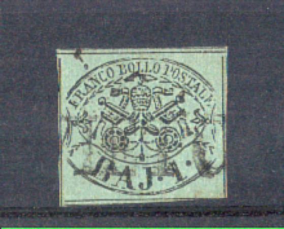 STATO PONTIFICIO - 1852 - LOTTO/10751 - 1 BAJ VERDE GRIGIASTRO - USATO