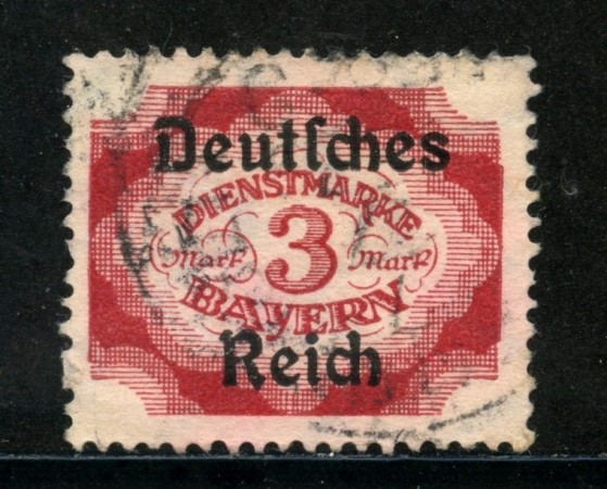 1920 - GERMANIA REICH SERVIZI - 3m. CARMINIO - USATO - LOTTO/29259