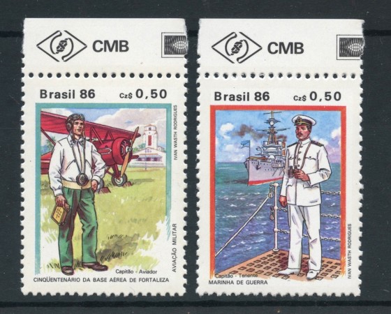 1986 - BRASILE - UNIFORMI 2v. - NUOVI - LOTTO/27827