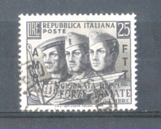 1952 - LOTTO/10331U - TRIESTE A - 25 LIRE FORZE ARMATE USATO