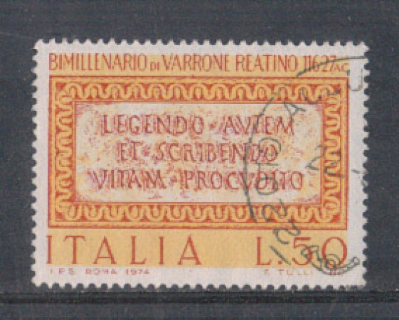 1974 - LOTTO/6609U - REPUBBLICA - M.TERENZIO VARRONE - USATO