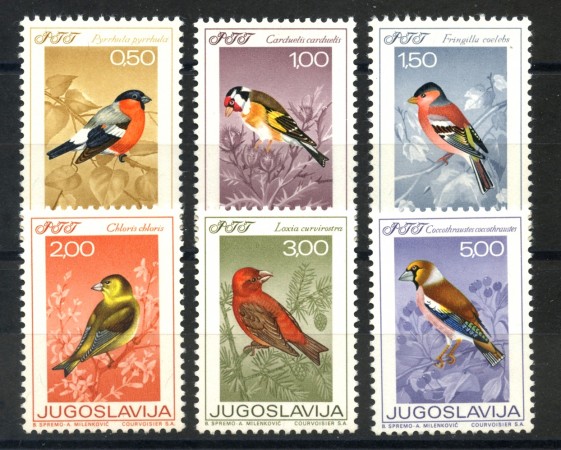 1968 - JUGOSLAVIA - FAUNA UCCELLI  6v. NUOVI - LOTTO/34748