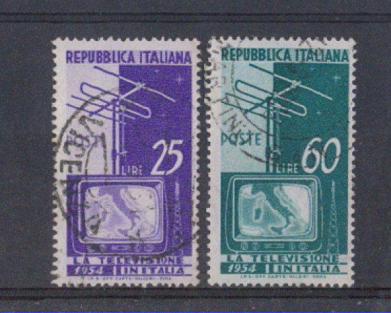 1954 - LOTTO/6230U - REPUBBLICA - LA TELEVISIONE 2v. USATI