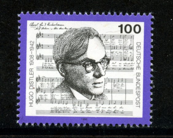1992 - LOTTO/19034 - GERMANIA - HUGO DISTLER - NUOVO