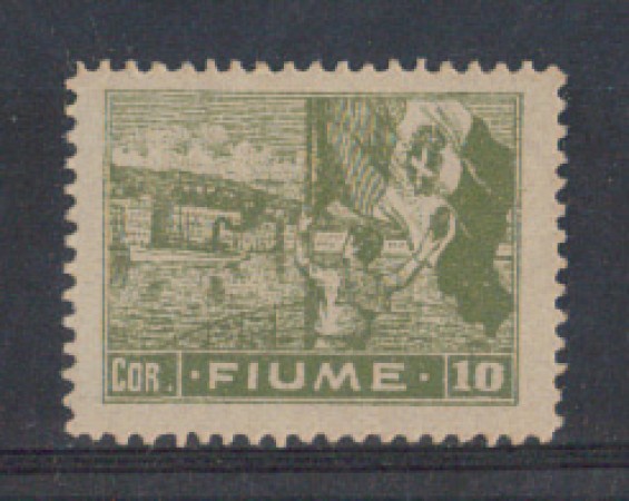 1919 - LOTTO/5576 - FIUME - 10 CORONE ALLEGORIE E VEDUTE