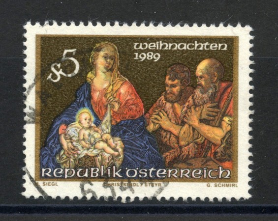 1989 - AUSTRIA - NATALE - USATO - LOTTO/39590