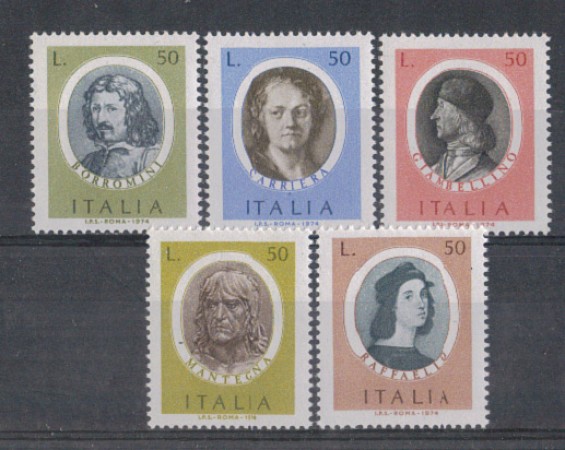 1974 - LOTTO/6600 - REPUBBLICA - ARTISTI ITALIANI II°