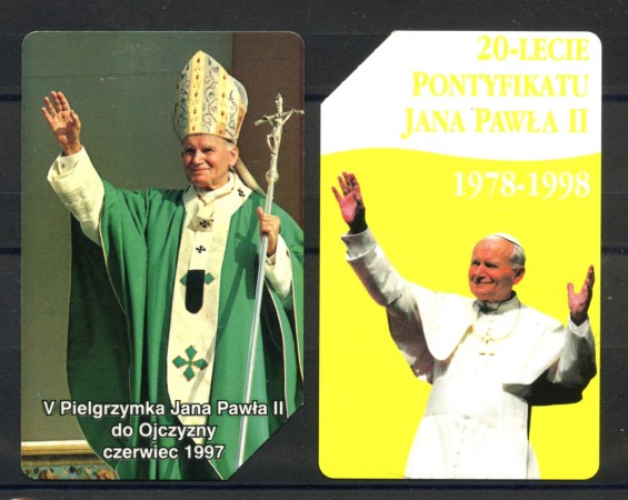 1997 - POLONIA - LOTTO/48455 - DUE CARTE TELEFONICHE  PAPA G.PAOLO II°