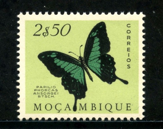 1953 - MOZAMBICO - 2,5 e. FARFALLE - LING. - LOTTO/29071