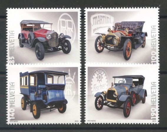 2015 - SVIZZERA - LOTTO/37882 - AUTO D'EPOCA  4v. - NUOVI