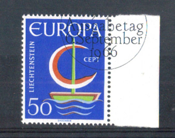 1966 - LOTTO/LIE417U - LIECHTENSTEIN - 50r. EUROPA - USATO