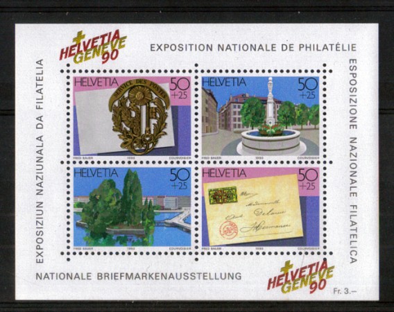 1990 - LOTTO/SVIBF26N - SVIZZERA - GENEVE 90  FOGLIETTO NUOVO