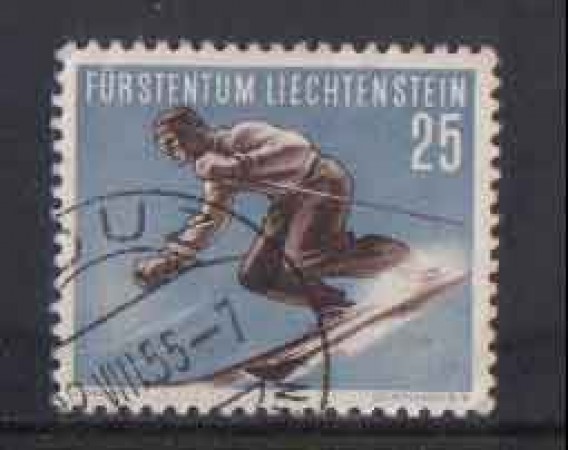 1955 - LOTTO/3804U - LIECHTENSTEIN - 25R. SCI DISCESA - USATO