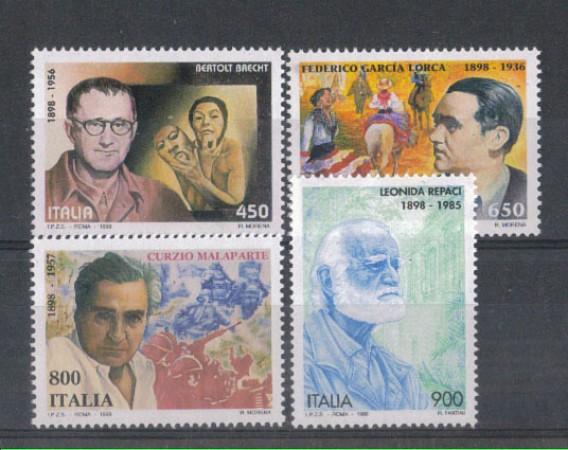 1998 - LOTTO/7179 - REPUBBLICA - SCRITTORI FAMOSI