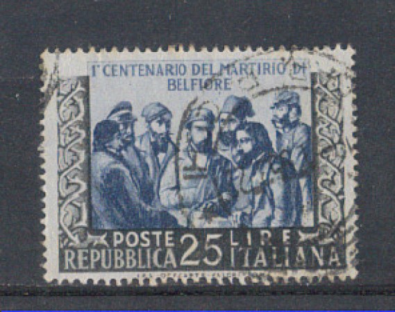 1952 - LOTTO/6195U - REPUBBLICA - 25 L . MARTIRI DI BELFIORE USA