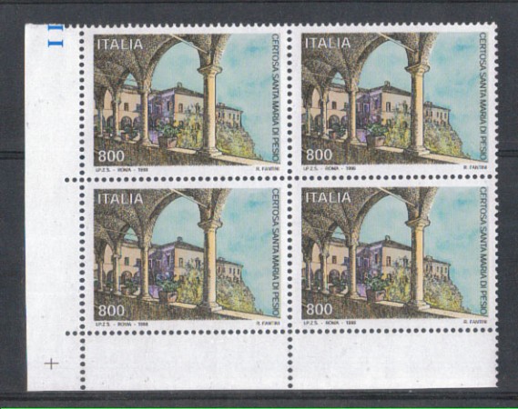 1998 - LOTTO/7193Q - REPUBBLICA - CERTOSA DI PESIO - QUARTINA