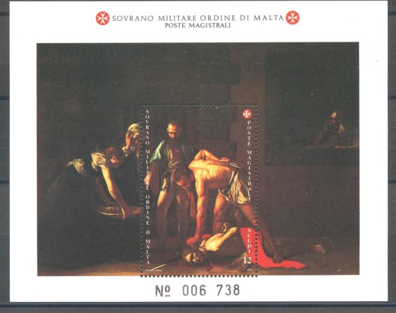 1992 - SOVRANO MILITARE DI MALTA - LOTTO/39236F - S.GIOVANNI BATTISTA -  FOGLIETTO NUOVO