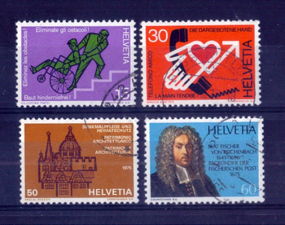 1975 - LOTTO/SVI990CPU - SVIZZERA - PROPAGANDA 4v. - USATI