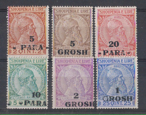 1914 - LBF/1854 - ALBANIA - EFFIGE SCANDER BEG SOPRASTAMPATI