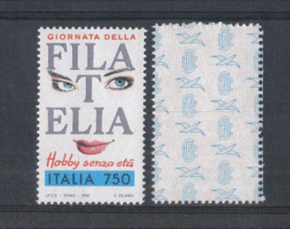 1992 - LOTTO/6999 - REPUBBLICA -GIORNATA FILATELIA ADESIVO