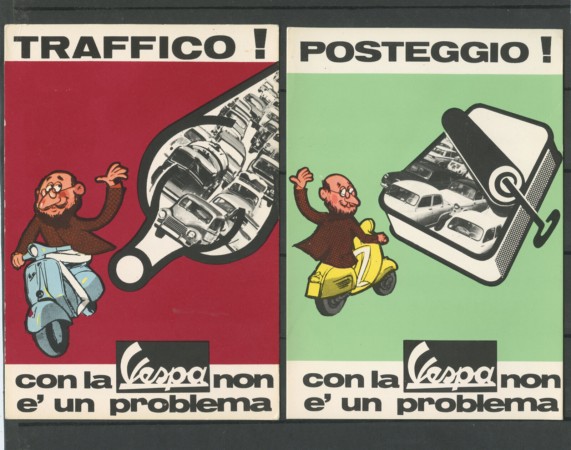 LOTTO/22947 - VESPA - ITALIA - 2 CARTOLINE NUOVE ANNI 60