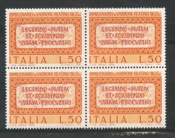 1974 - lOTTO/6609Q - ITALY - MARCO VARRONE - BLOCK