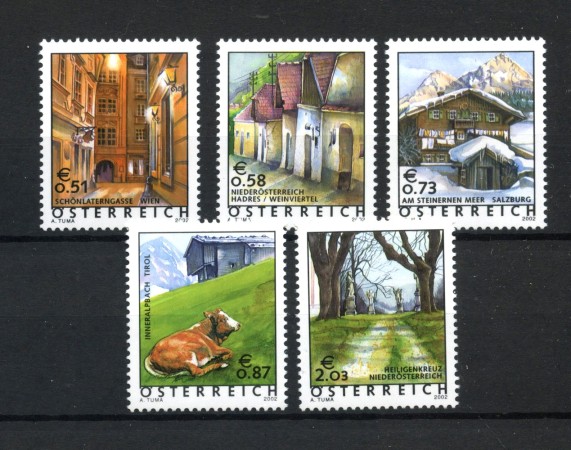 2002 - AUSTRIA - LOTTO/41934 - VACANZE 5v. - NUOVi