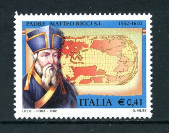 2002 - REPUBBLICA - PADRE MATTEO RICCI - NUOVO - LOTTO/25600