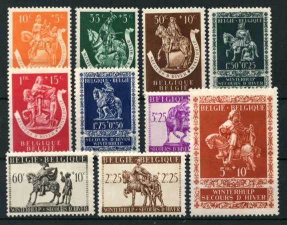 1942 - LOTTO/12175 - BELGIO - SOCCORSO INVERNALE 10v . NUOVI