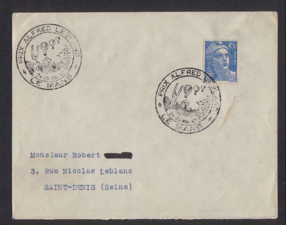FRANCIA - 1947 - LBF/3314 - PRIX ALFRED LEBLANC - LE MANS