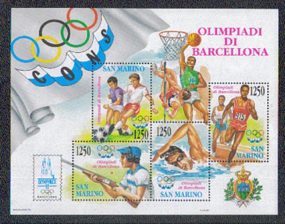 1992 - LOTTO/8126 - SAN MARINO - OLIMPIADI DI BARCELLONA  FOGLIETTO - NUOVO