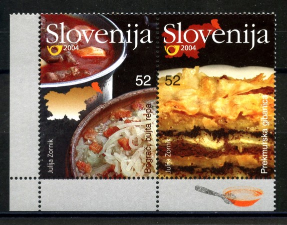 2004 - SLOVENIA - GASTRONOMIA 2v. - NUOVO - LOTTO/34240